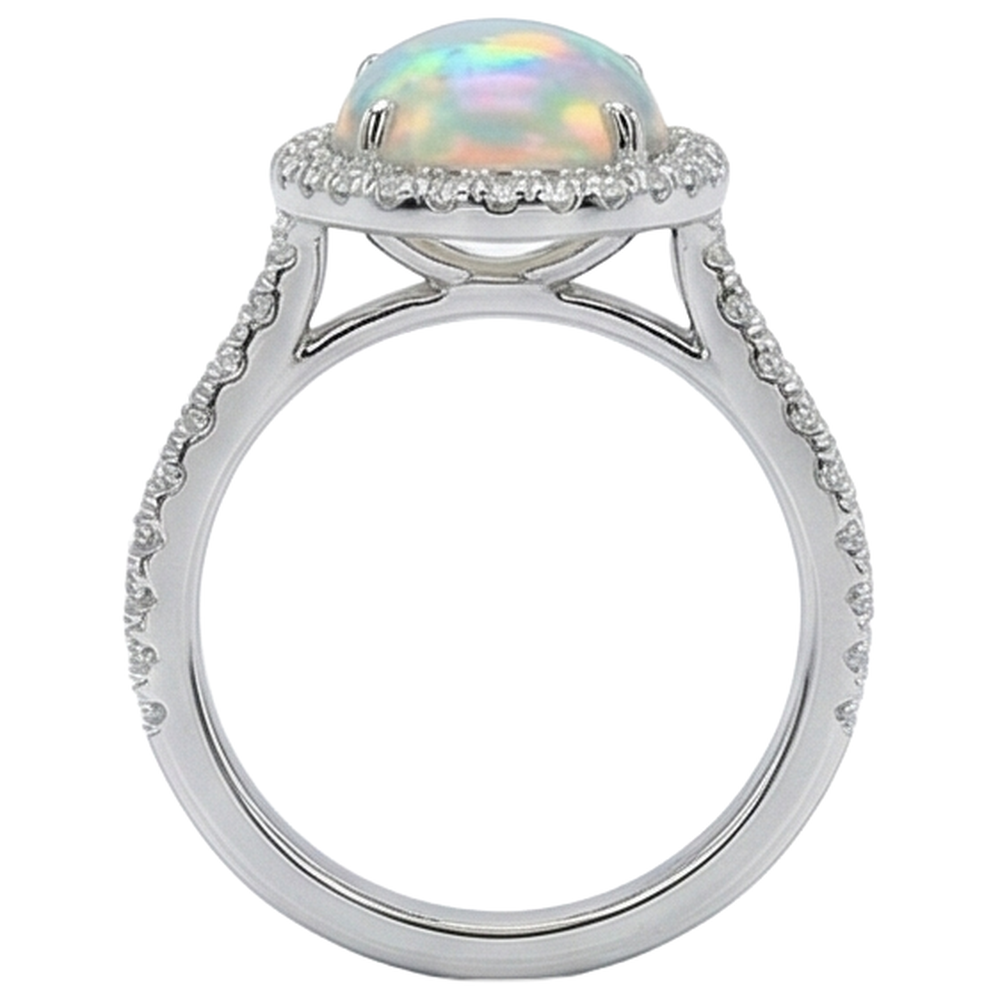 echter oval opal 11.20Karat ring Detailansicht