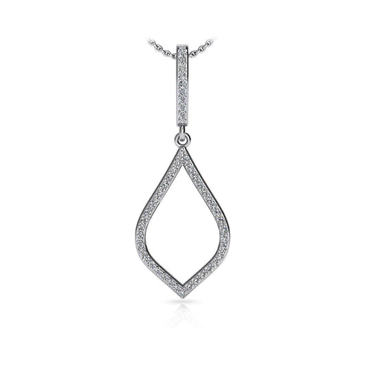echter round diamant 5Karat anhänger Vorderansicht