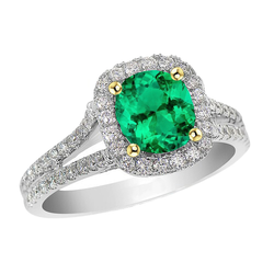 GIA-Zertifiziert Kolumbianischer Smaragd Edelstein-Ring 2 Karat