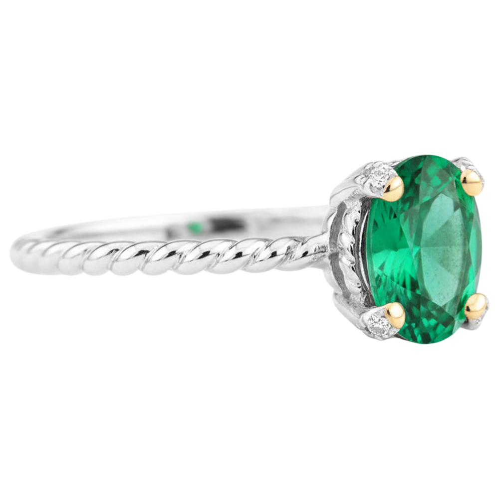 Brillanter Schmuckstein-Ring 2 Karat – Rückansicht
