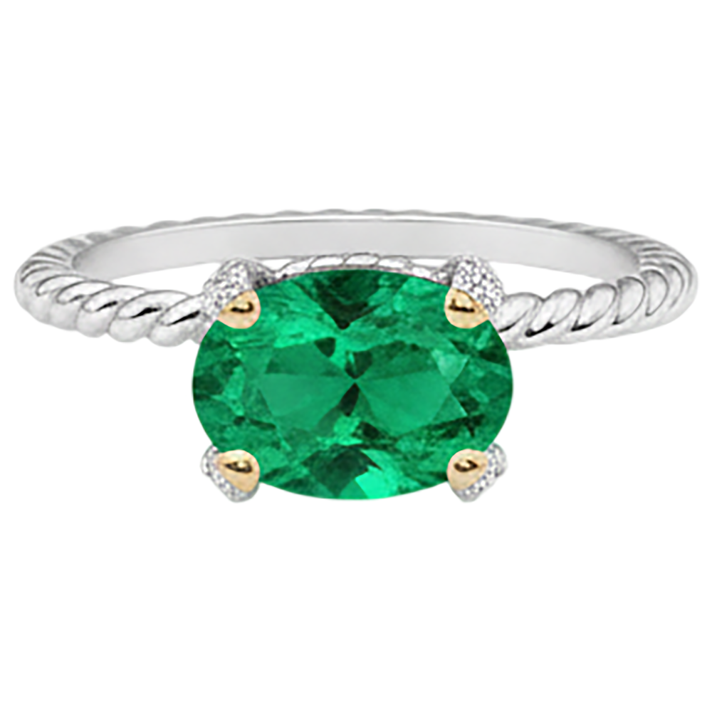 Brillanter Schmuckstein-Ring 2 Karat – Frontansicht