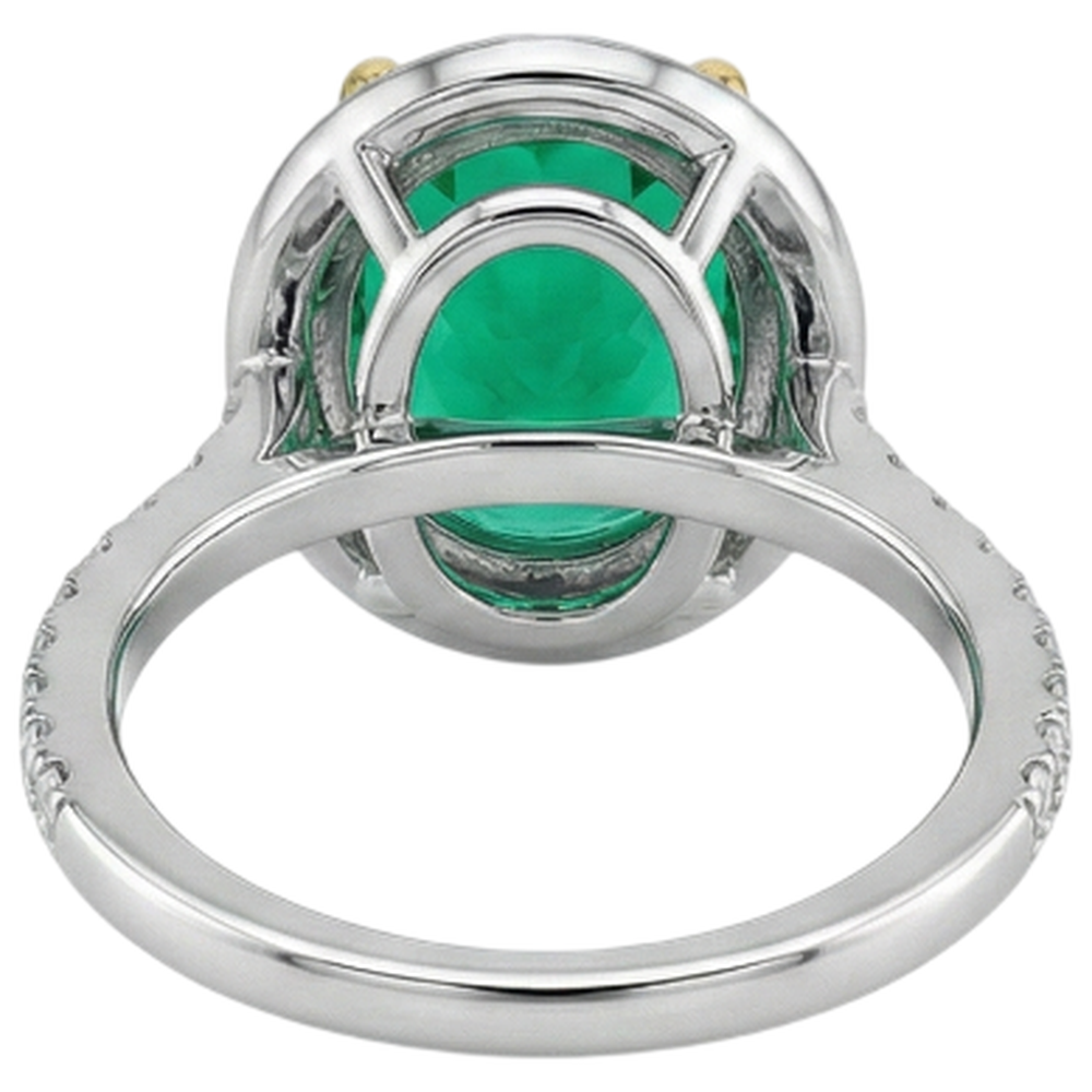 Eleganter Edelstein-Ring 3,50 Karat – Draufsicht