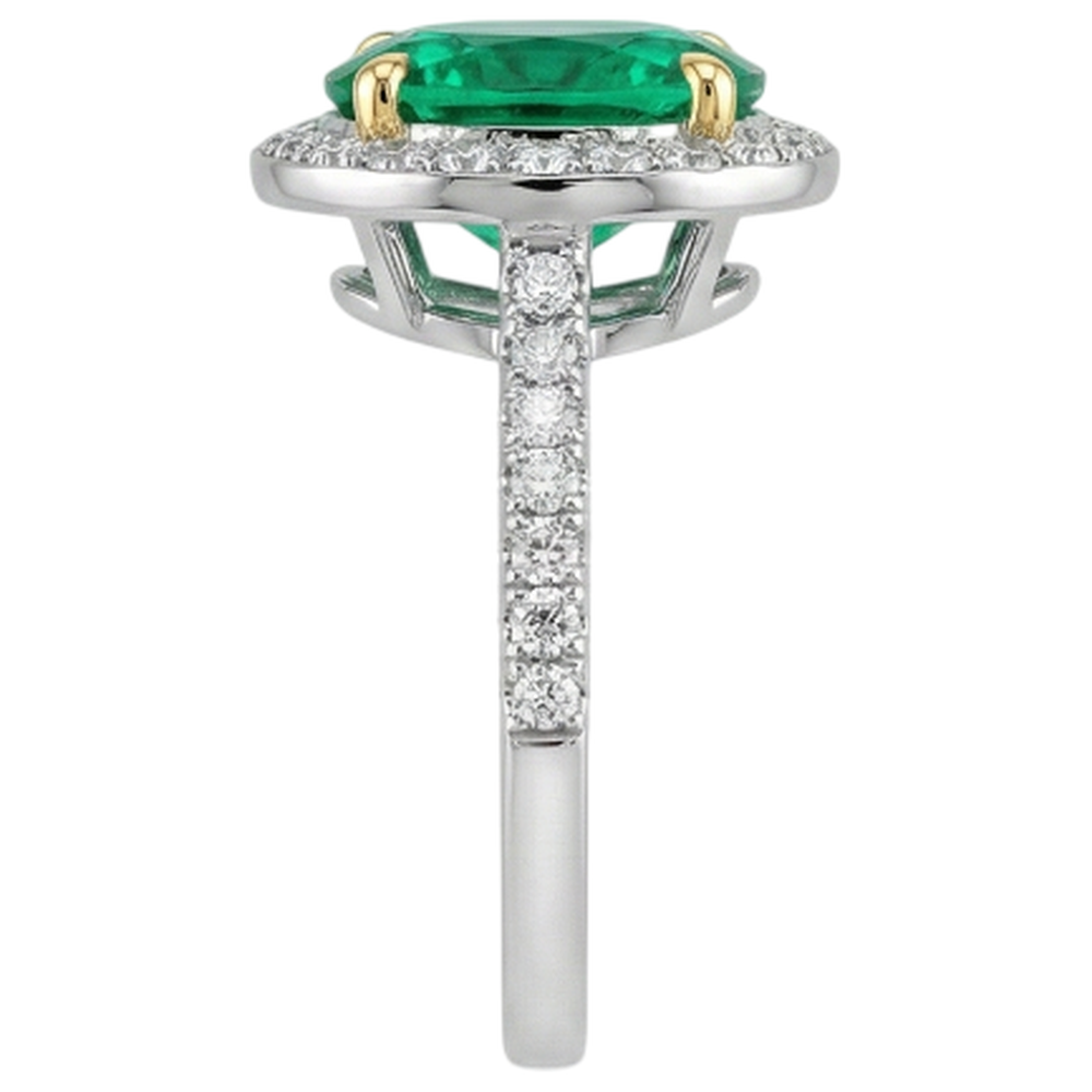 Eleganter Edelstein-Ring 3,50 Karat – Profilansicht