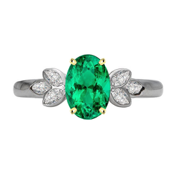Erdgewonnener Zargenfassung Edler Smaragd Schmuckstein-Ring 4