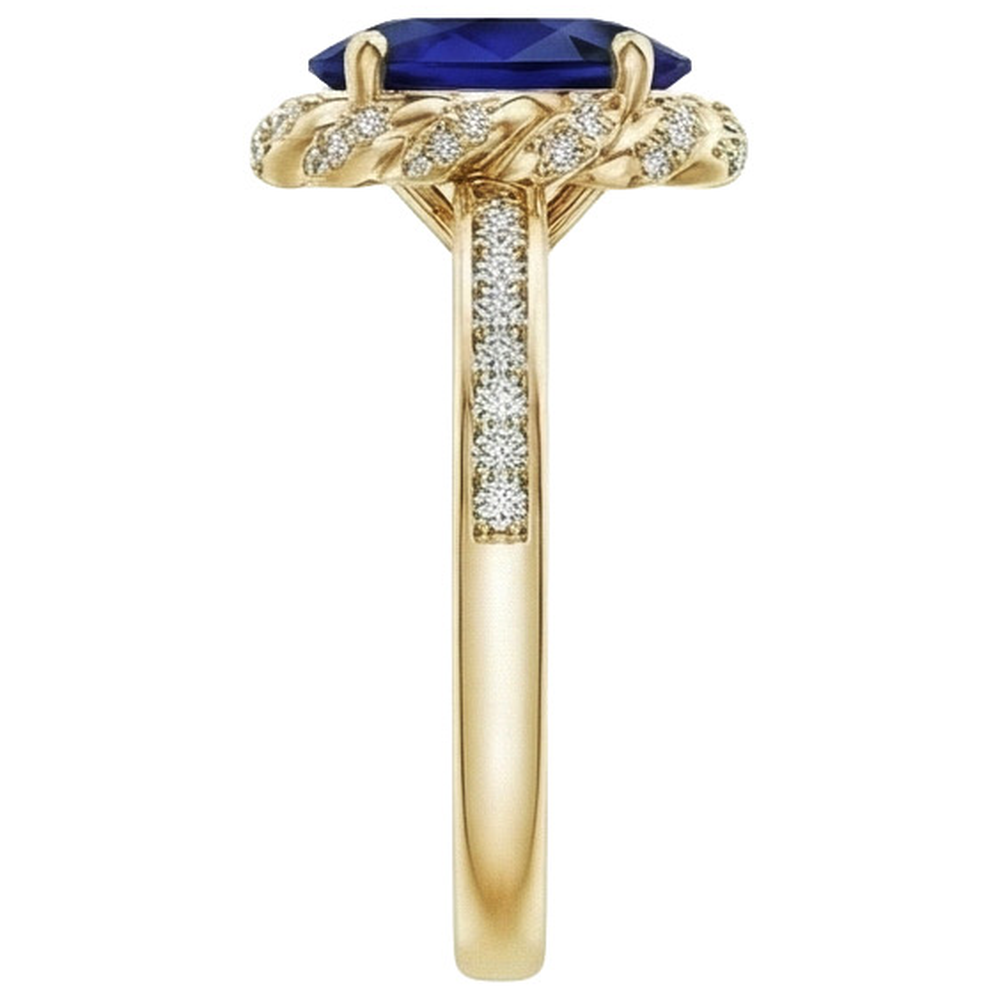 echter oval diamant 7Karat ring auf Weiß