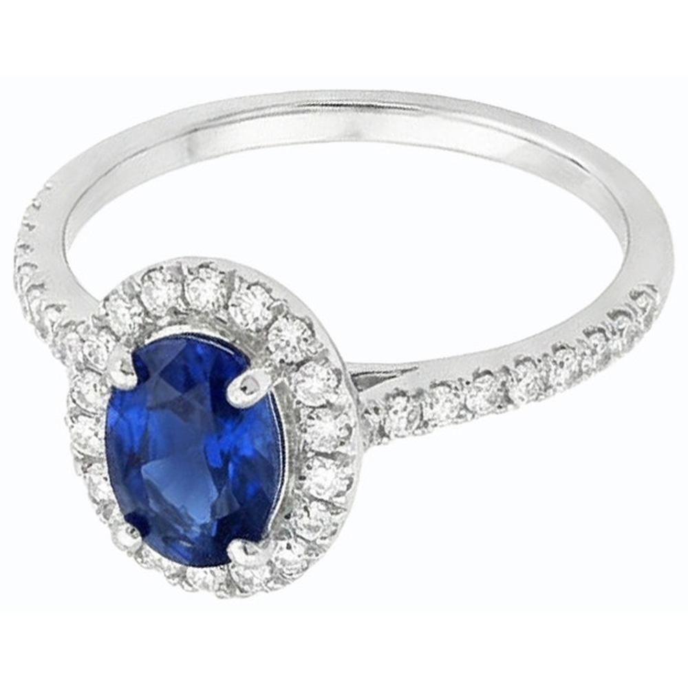 echter oval diamant 4Karat ring Vorderansicht