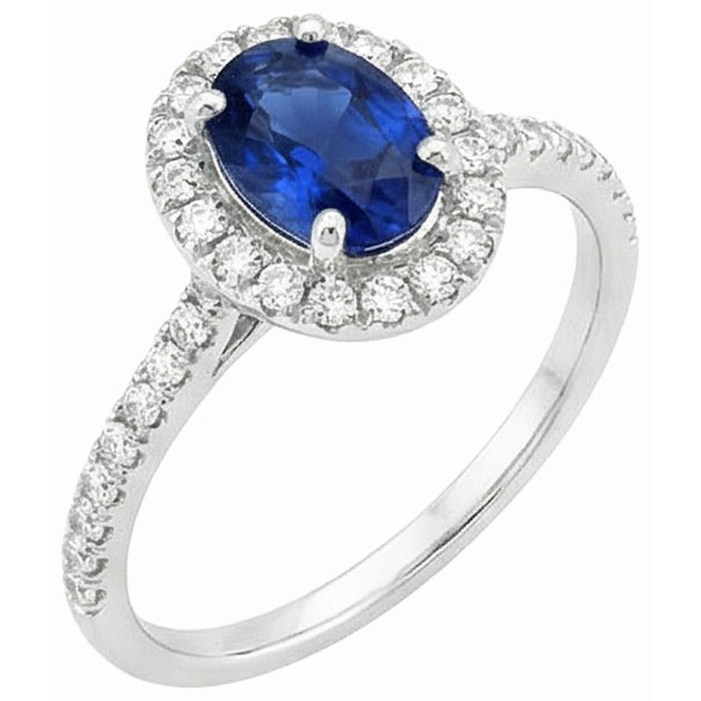 echter oval diamant 4Karat ring Seitenansicht