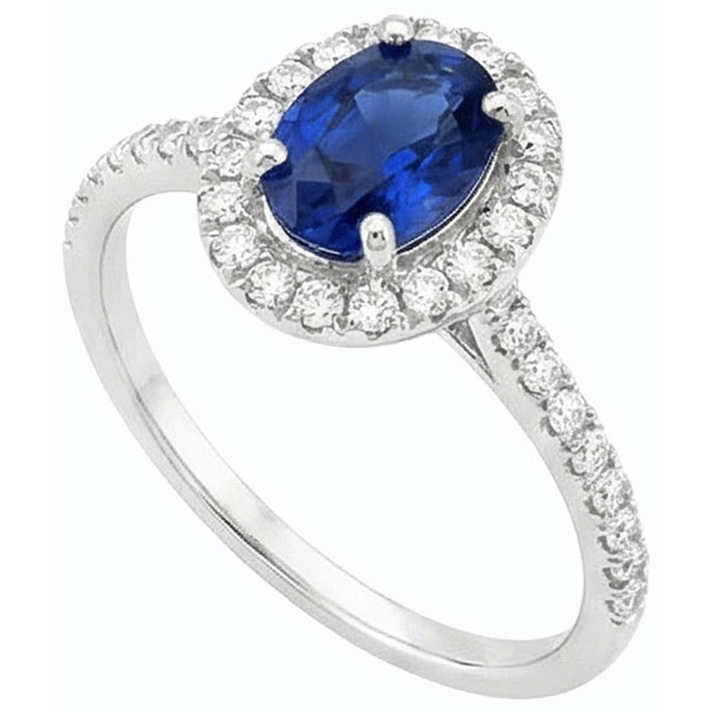 echter oval diamant 4Karat ring Detailansicht