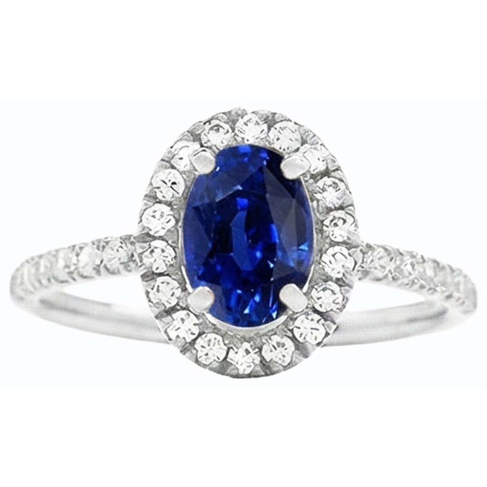 echter oval diamant 4Karat ring Draufsicht