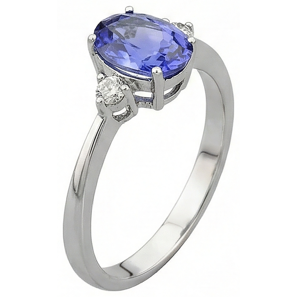 echter oval diamant 1.95Karat ring Draufsicht