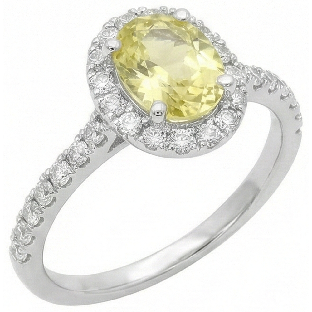 echter oval diamant 5Karat ring Detailansicht