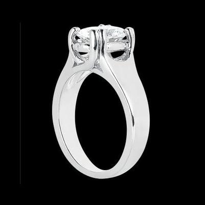 Oval 2.01 Karat Echt Diamant-Solitär-Verlobungsring Weißgold 14K