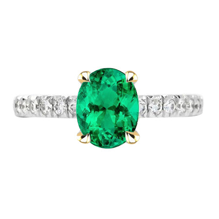 Luxuriöser Farbstein-Ring 2 Karat – Hauptansicht