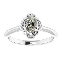 Diamant im Antik-Kissen-Schliff Halo-Fassung Ring 1,50 Karat