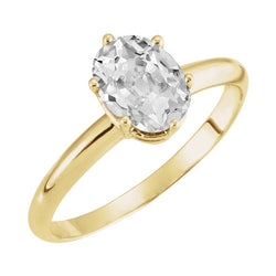 Diamant Solitär-Verlobungsring 4 Karat G/VS1 – 14K Gelbgold