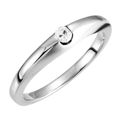 14K Weißgold Brillant Einzelstein-Ring – 1-Karat Old Mine Cut