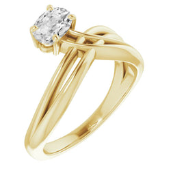 Geteilte Schiene Diamant Solitär-Verlobungsring 2 Karat – 14K