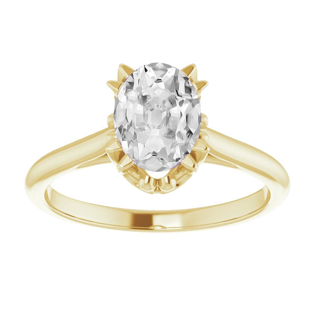 Brillant Solitär-Ring 4-Karat 14K Gelbgold – Hauptansicht