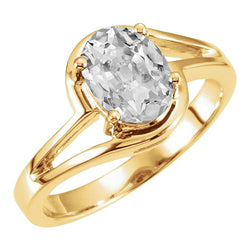 Luxuriöser Brillant Solitär-Verlobungsring – 5 Karat 14K Gelbgold