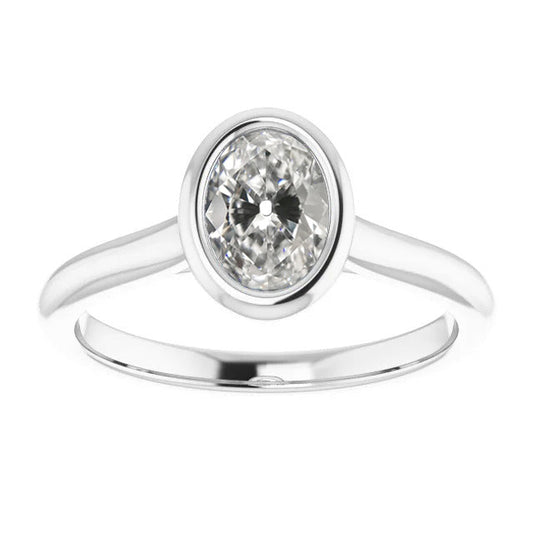 Naturreiner Diamant Einzelstein-Ring 2 Karat 14 Karat Weißgold – Hauptansicht