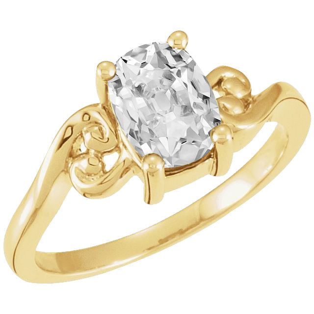 Solitär-Ring 14K Gelbgold mit Edler Diamant – Hauptansicht