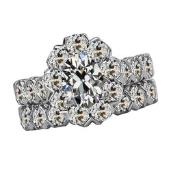 Exquisiter 3-Karat Diamant Halo-Verlobungsring