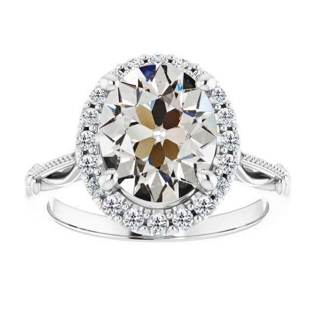 Echter Brillant Halo-Fassung Ring – Hauptansicht