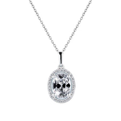 Authentischer Diamant Anhänger – 14K Weißgold 3,50 Karat
