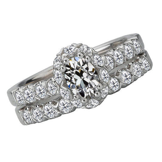 Antragsring 14K Weißgold mit Brillant – Hauptansicht