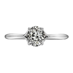 Brillant im Antik-Kissen-Schliff Solitär-Ring 3 Karat – 14K