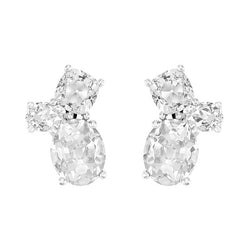 Antik-Kissen-Schliff Diamant Ohrringe in 14K Weißgold – 10 Karat