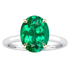 Eleganter Edelstein-Ring mit GIA-Geprüft Smaragd – 4 Karat