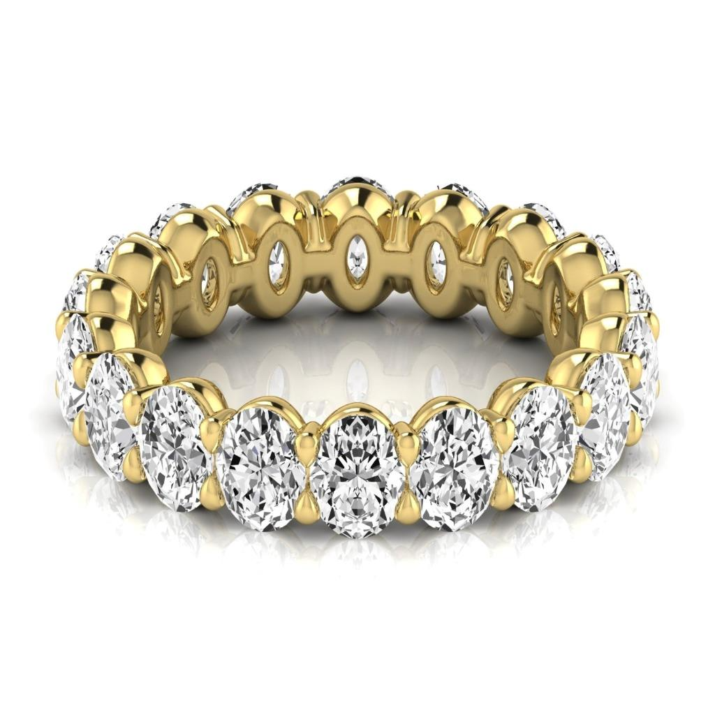 Eternity Band 14 Karat Gelbgold mit Diamant – Frontansicht