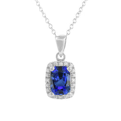 Brillanter Stein-Halskette – Blauer Saphir 2 Karat | HarryChadEnt