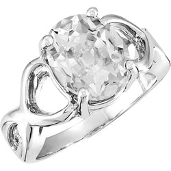 14K Weißgold Gedrehte Schiene Diamant Solitär-Verlobungsring 5