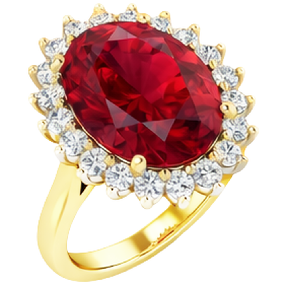 echter oval rubin 10.50Karat ring Detailansicht