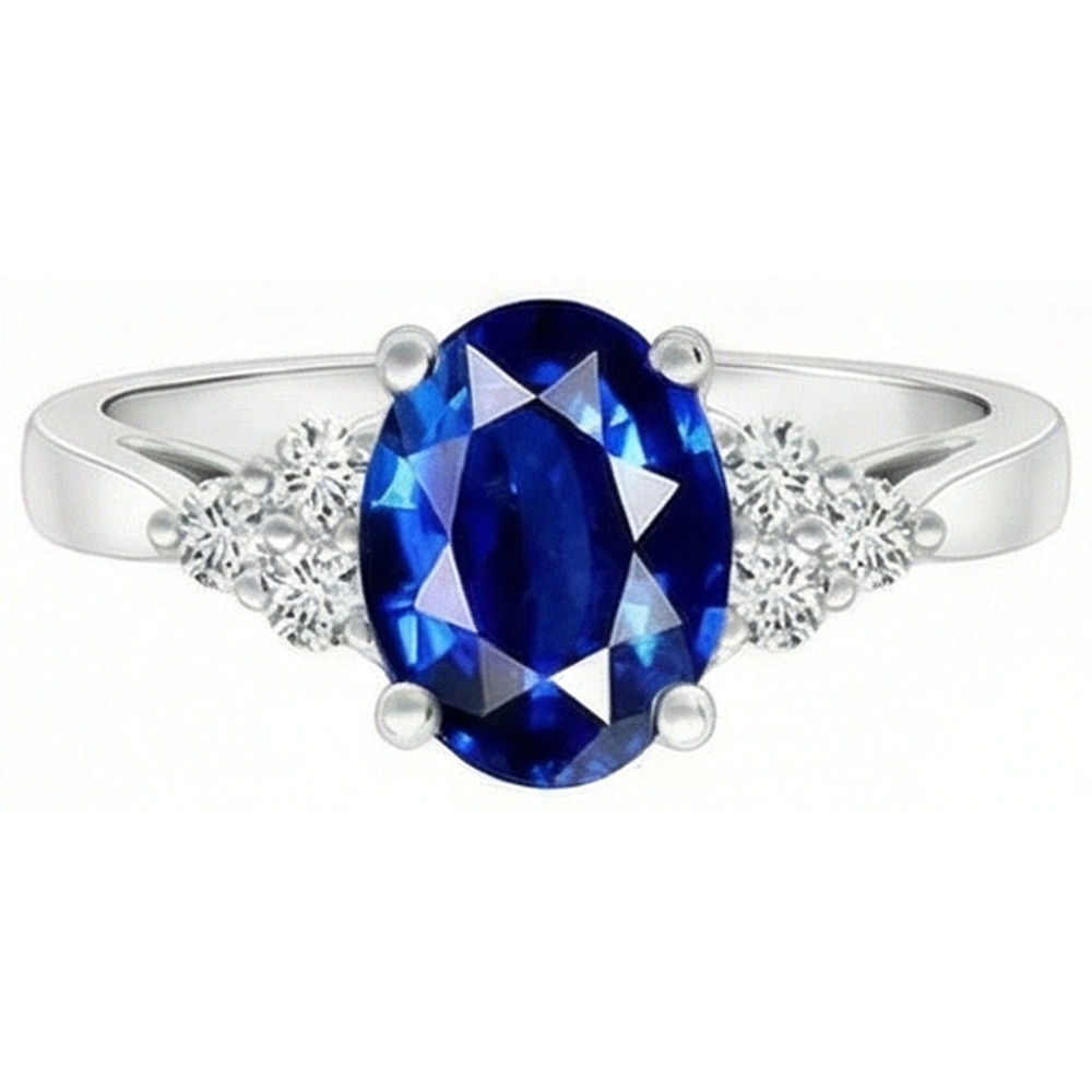 echter oval diamant 5.50Karat ring Seitenansicht