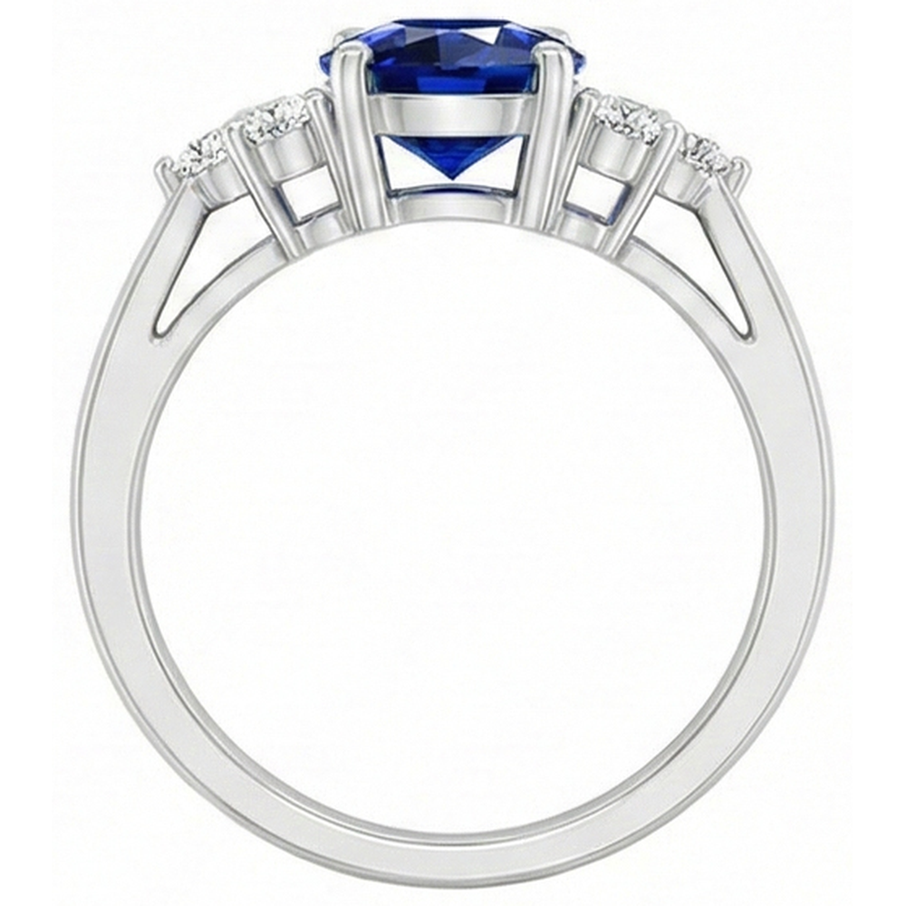 echter oval diamant 5.50Karat ring auf Weiß