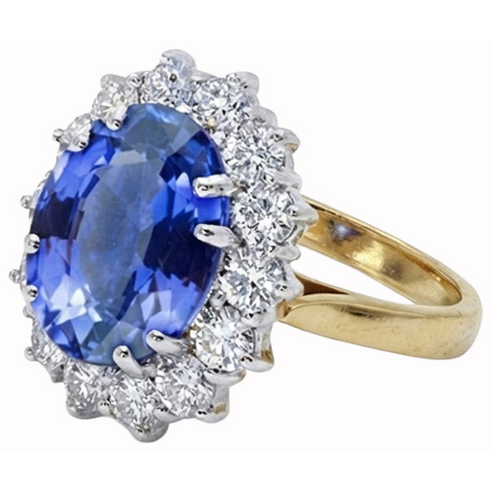 echter oval diamant 8.50Karat ring Detailansicht