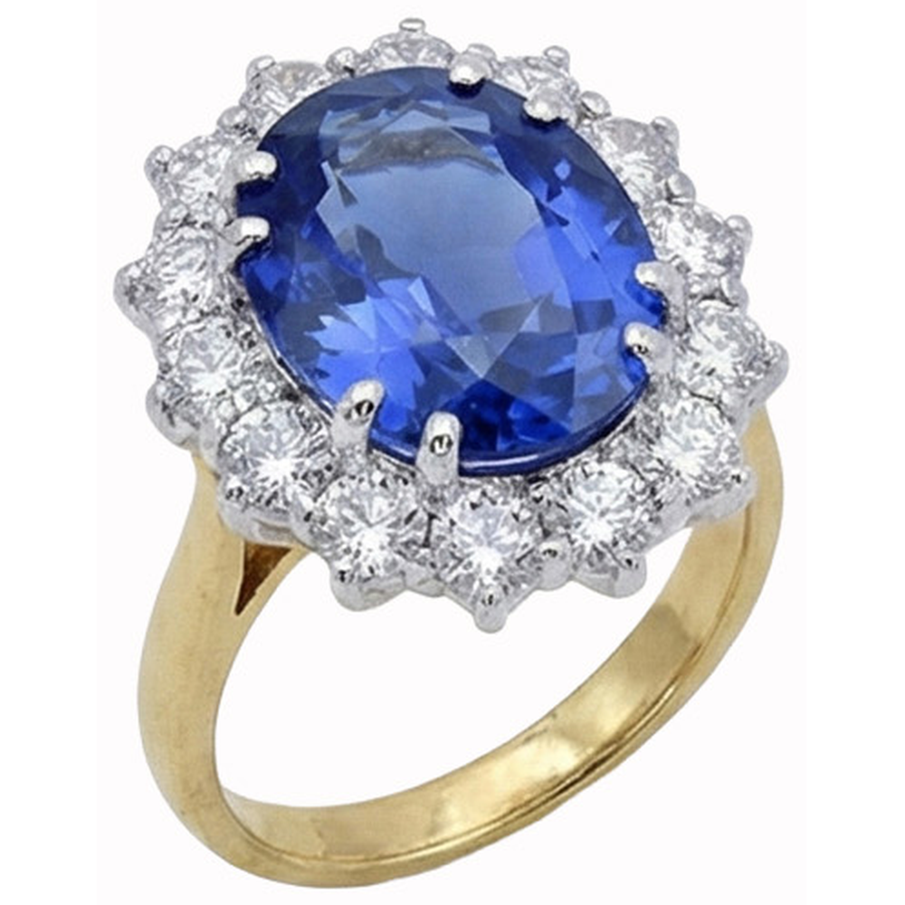echter oval diamant 8.50Karat ring Seitenansicht