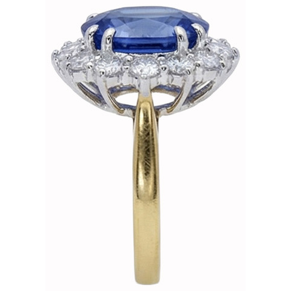 echter oval diamant 8.50Karat ring Draufsicht