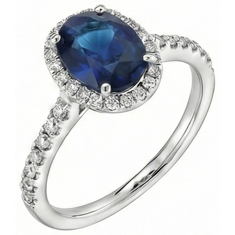 echter oval diamant 2.75Karat ring Seitenansicht