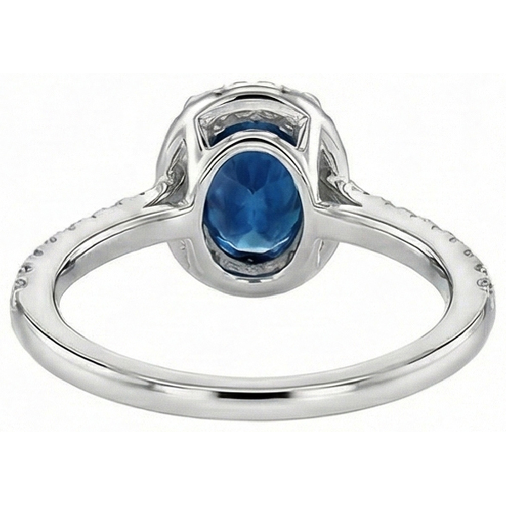 echter oval diamant 2.75Karat ring auf Weiß
