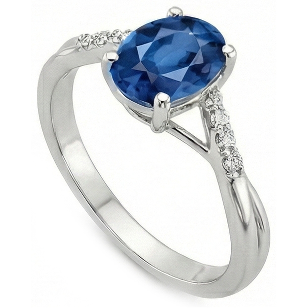 echter oval diamant 2Karat ring Draufsicht