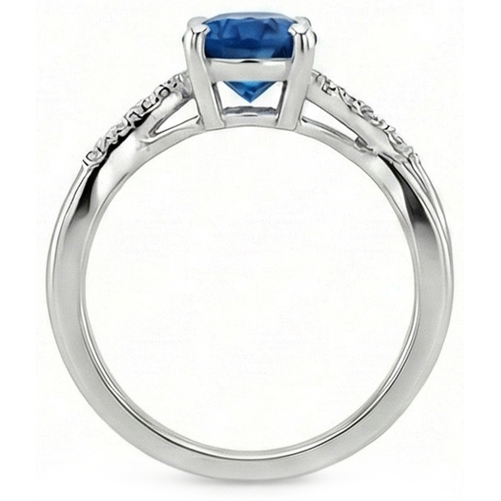 echter oval diamant 2Karat ring auf Weiß