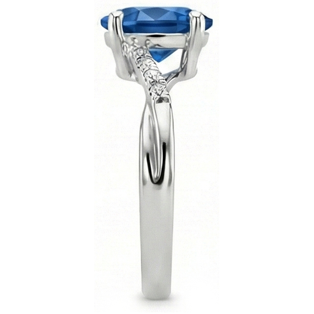 echter oval diamant 2Karat ring Profilansicht