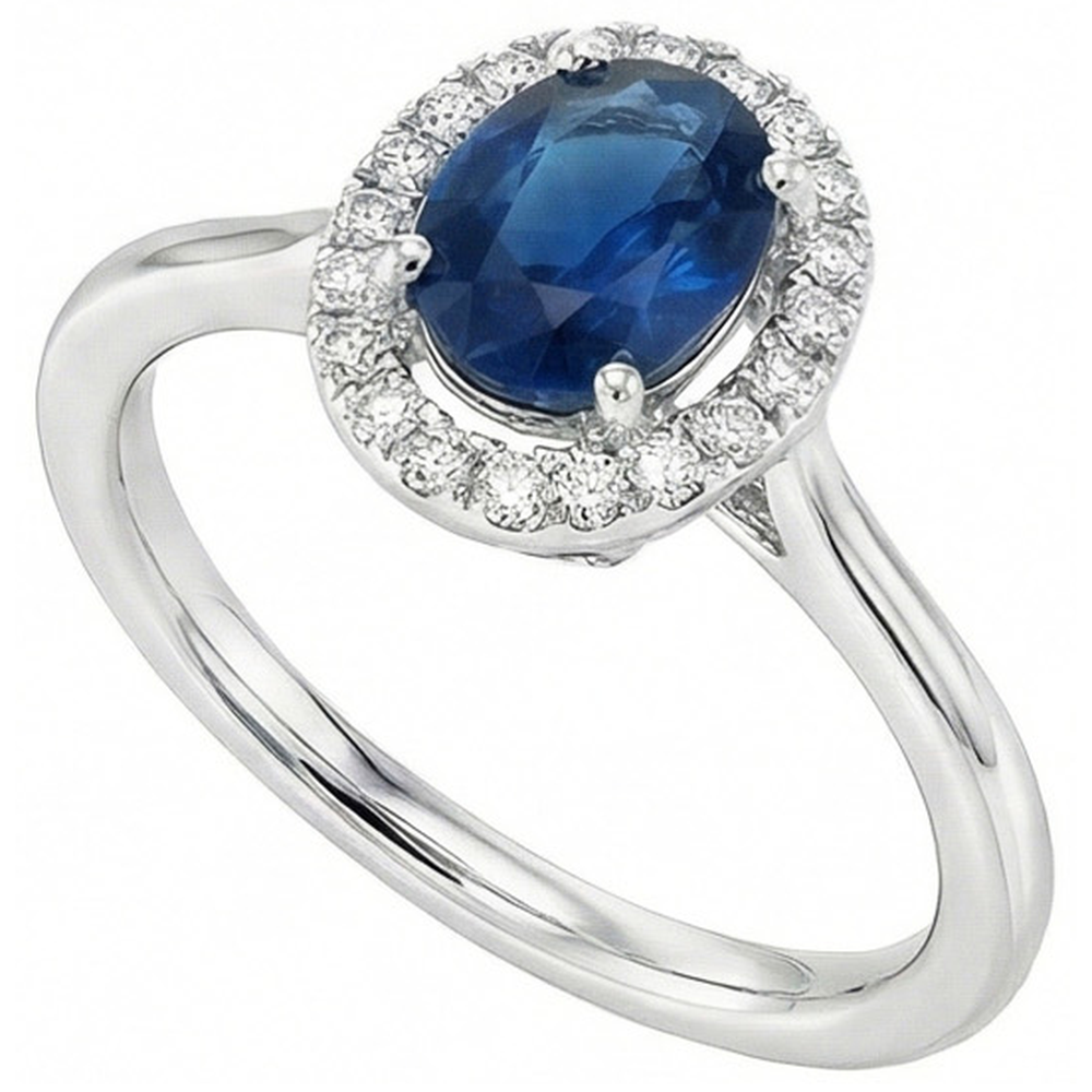 echter oval diamant 2.50Karat ring Seitenansicht
