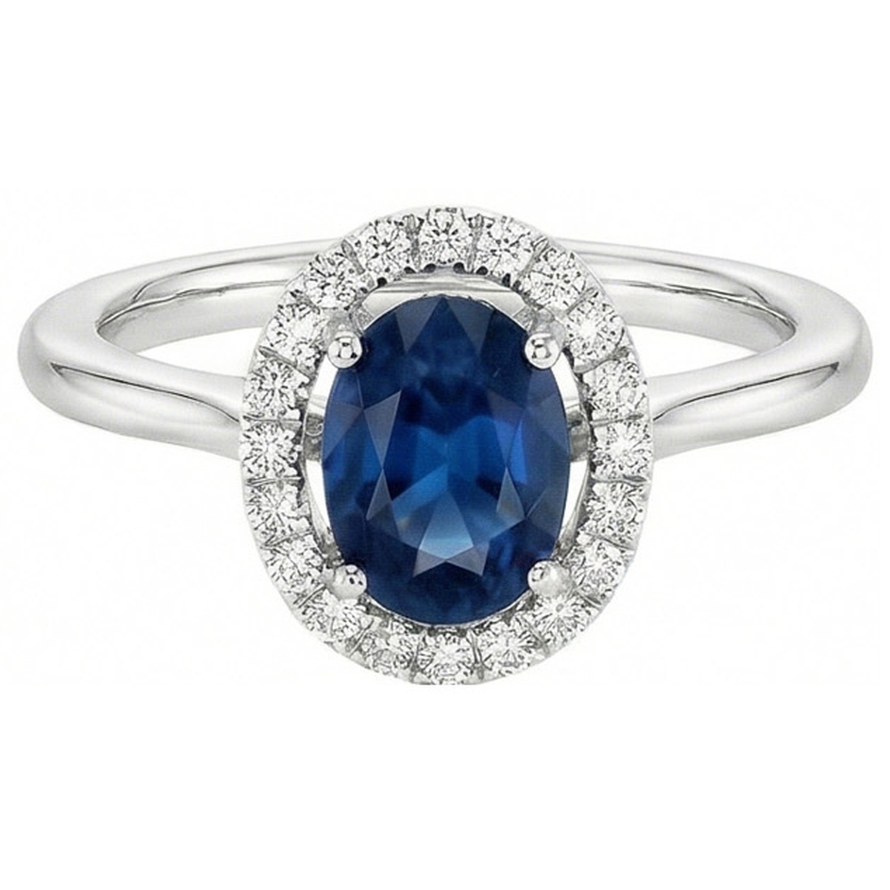 echter oval diamant 2.50Karat ring Detailansicht