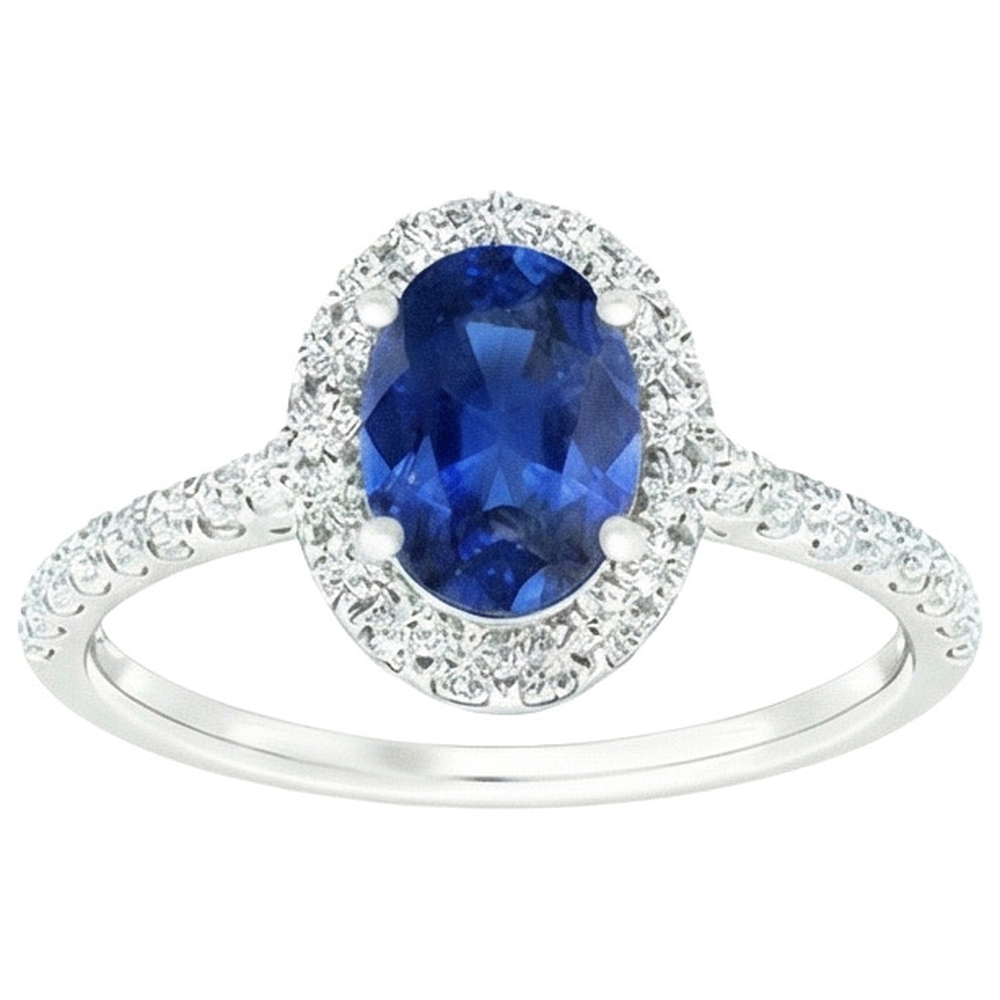 echter oval diamant 6Karat ring Seitenansicht