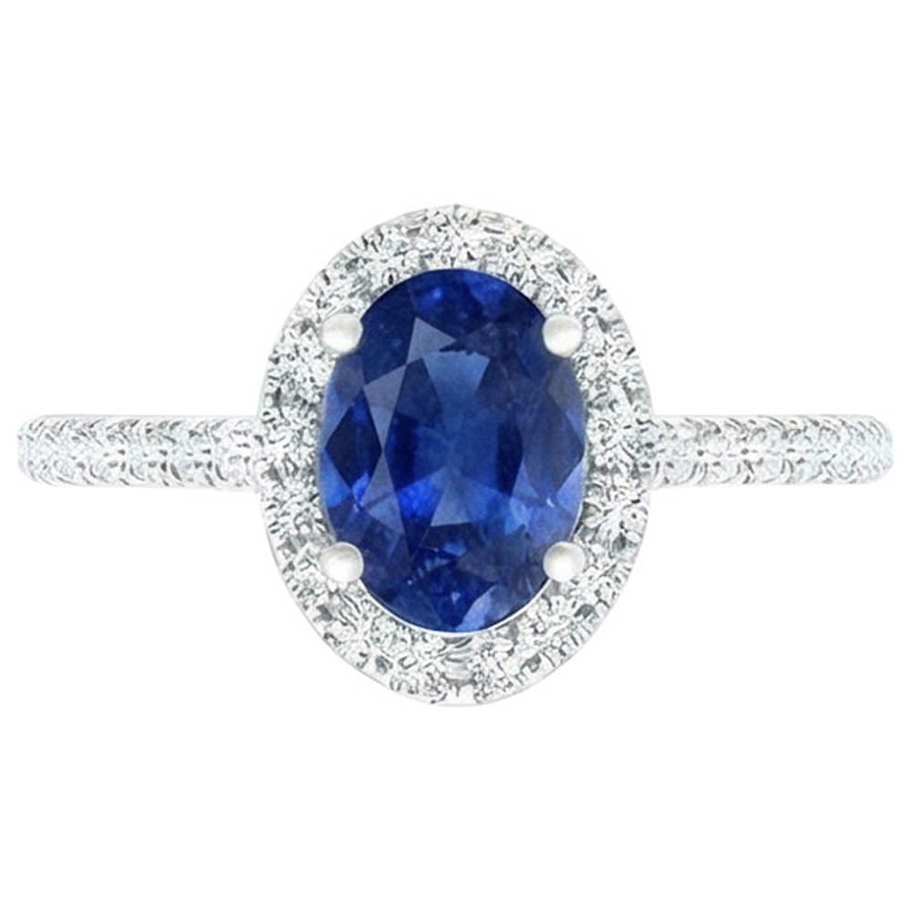 echter oval diamant 6Karat ring Detailansicht